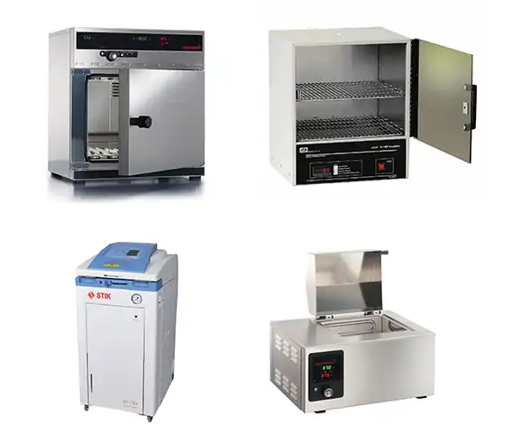 Examples of ovens, chambers and temperature baths
