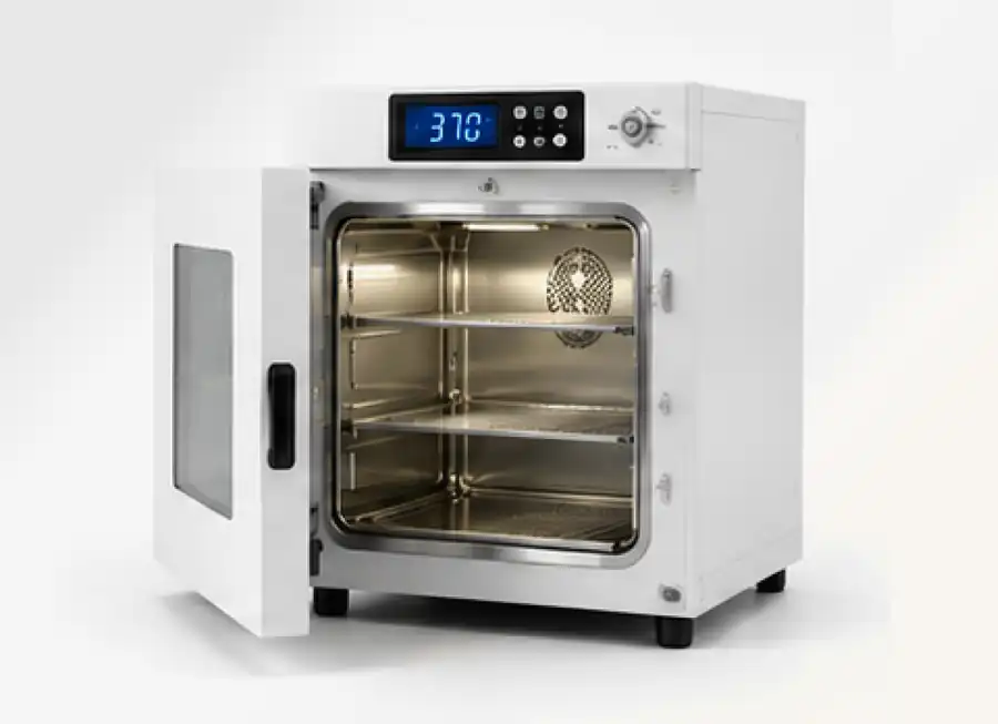Example incubator with internal shelves